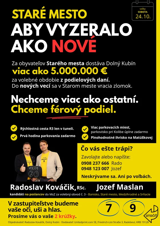 Leták: Staré mesto - aby vyzeralo ako nové.
